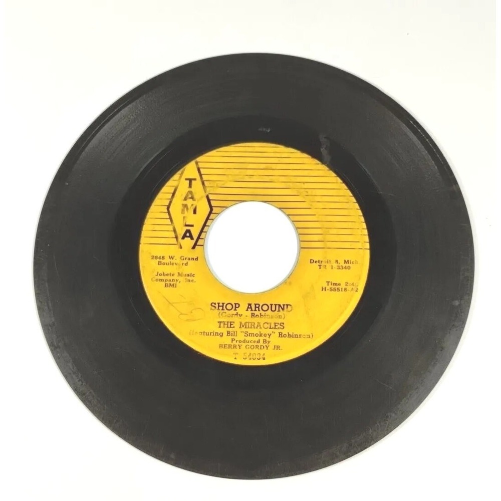 The Miracles Shop Around on Tamla 45RPM Good Condition Untested Used Read‎
